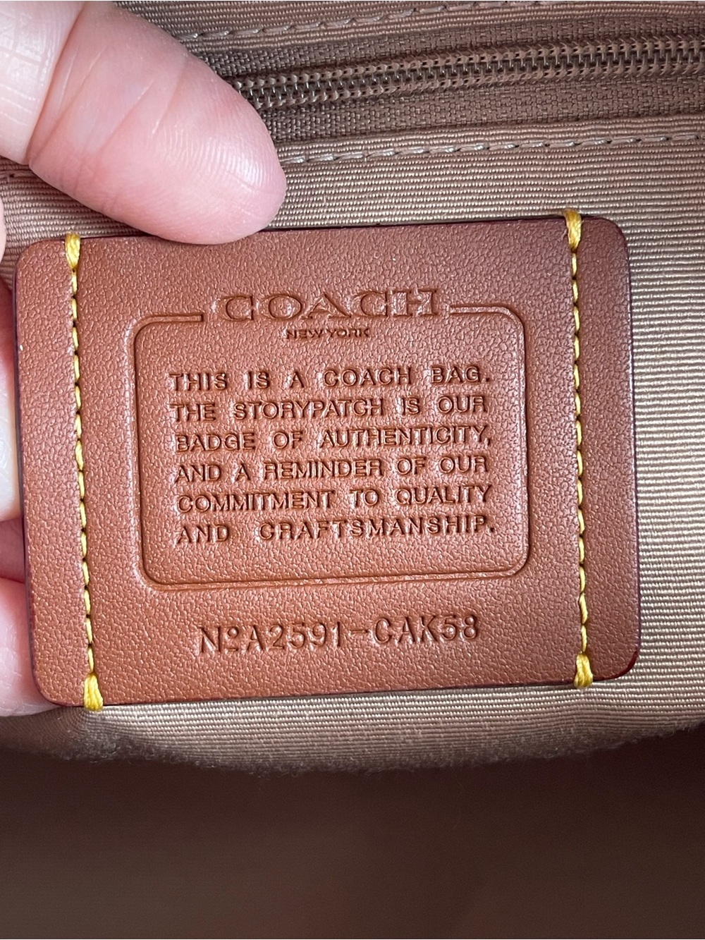 Coach Rowan Satchel in Taupe Fabric with Matching Wallet - Picture 8 of 10